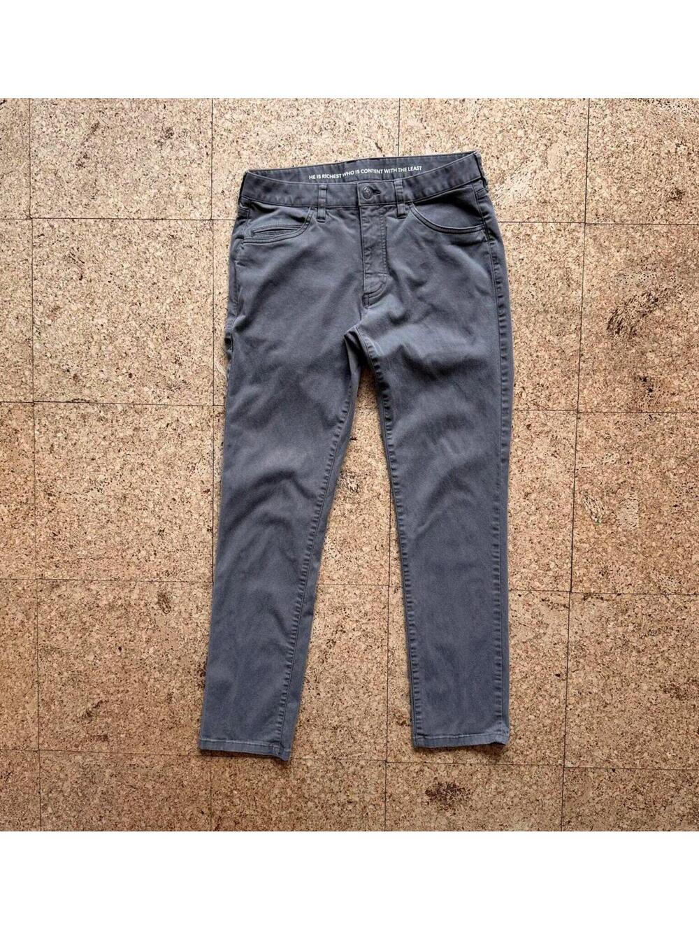 RHONE Commuter Pant Slim Straight Leg Olive Green Mens 30x30 Stretch Performance